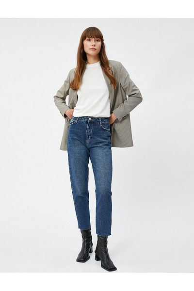 Koton Blugi cu talie normală picior ușor slab - Mom Jean