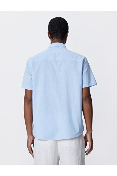 Koton Basic Kısa Kollu Gömlek Klasik Yaka Düğmeli Pamuklu