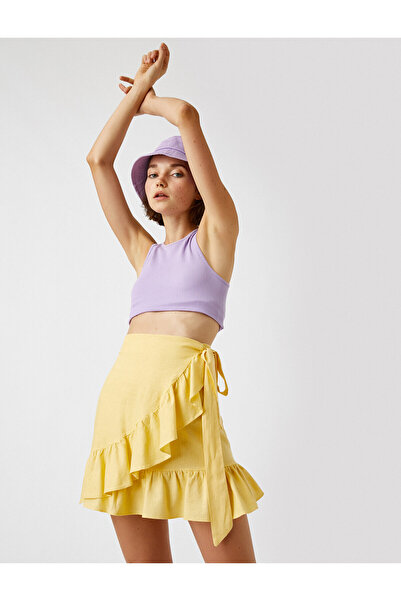 Koton Γυναικεία Κίτρινη Φούστα 1YAL78034IW