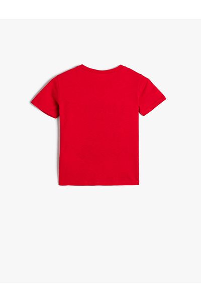 Koton Crew Neck Printed Cotton Short Sleeve T-Shirt
