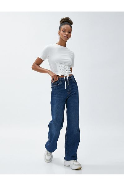 Koton Tricou Corset mânecă scurtă Decolteu Crew