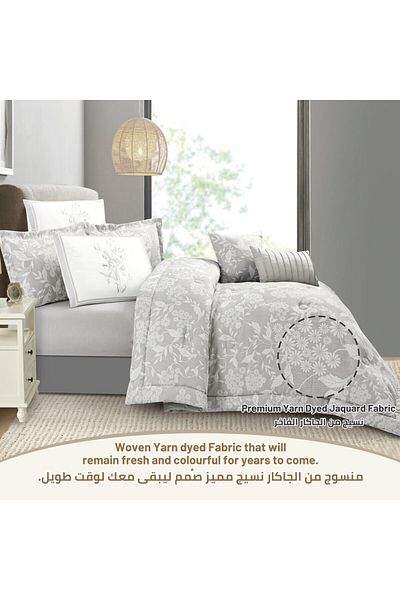 Donetella 5-piece Damask Single Size Comforter Set 170x230 Cm