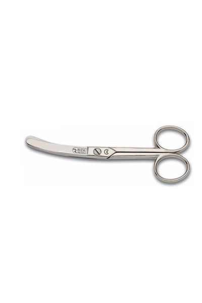 Şener collection Rıza M-159 - Foarfece pentru mesaje curbate placate cu nichel de 5 inch