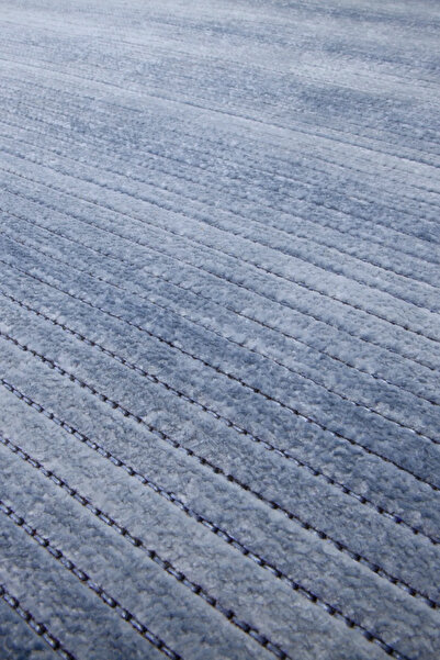 Halı Sepeti Luxess Cool 402 Mavi Hav Toz Vermez Salon Halısı Kesme Halı Yolluk Kaymaz Taban Halı