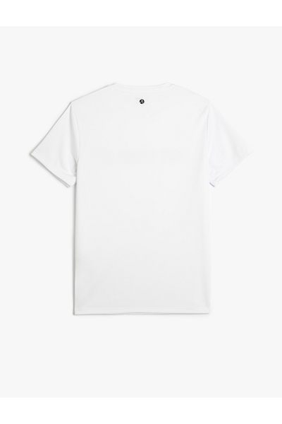 Koton Crew Neck Short Sleeve Sports T-Shirt - Slogan Printed