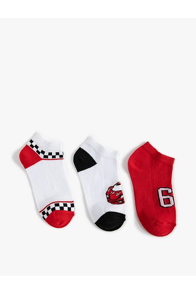Koton Set of 3 Multicolored Striped Cotton Blend Socks