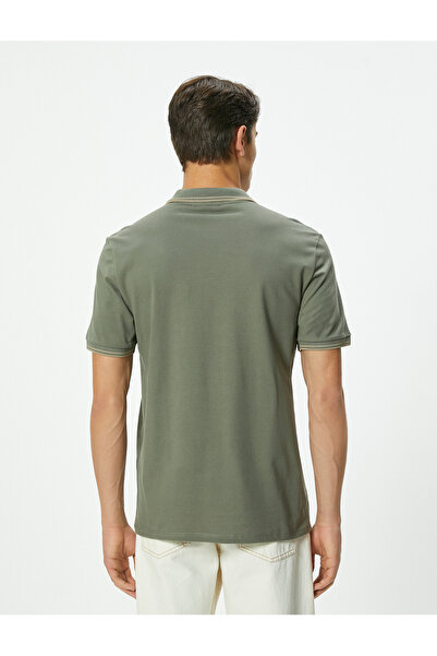 Koton Polokošile s krátkým rukávem a zapínáním na lemování sloganu