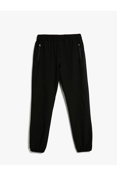 Koton Jogger-Jogginghose mit elastischem Bund und Reißverschlusstaschendetail