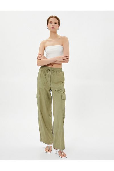 Koton Parachute Trousers with Waist Tie and Pocket