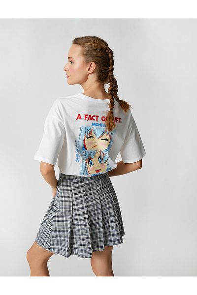 Koton Anime T-Shirt Oversize Crew Neck κοντό μανίκι