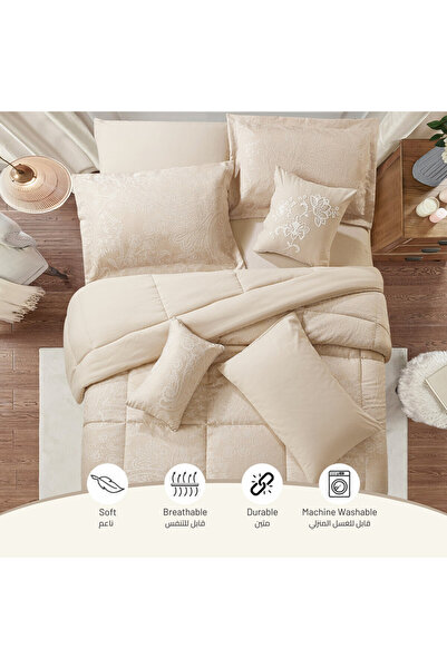 Donetella 5-piece Damask Single Size Comforter Set 170x230 Cm