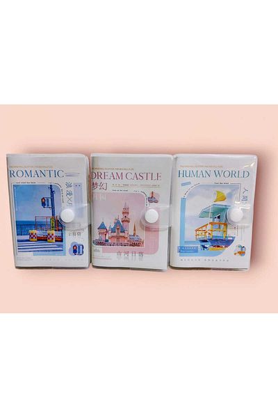 izmir yazici servis Set de blocnotes A6 Dimensiune Set de 3 Casete Romantic Human World Dream Castle