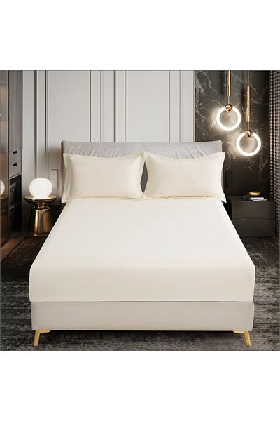 Donetella Fitted Sheet - Fits 120x200 Cm Single Size 2 Pcs - 30 Cm Deep Pocket
