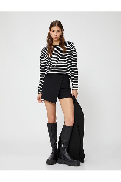 Koton Základní tričko s dlouhým rukávem Crew Neck