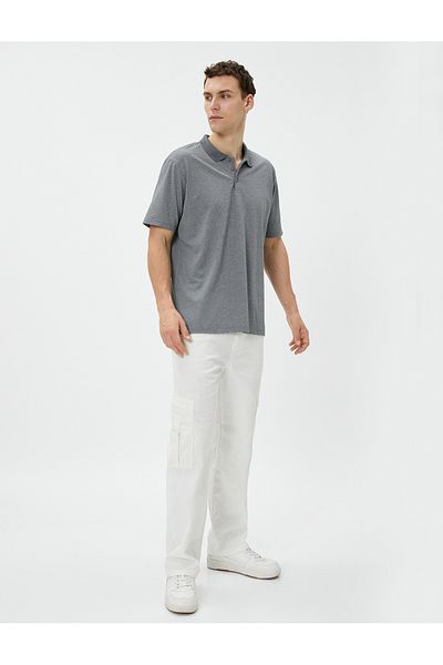 Koton Basic Polo Neck T-Shirt Buttoned Short Sleeve