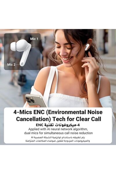 Ugreen Earbuds Wireless HiTune T3 Pro Active Noise-Cancelling - White