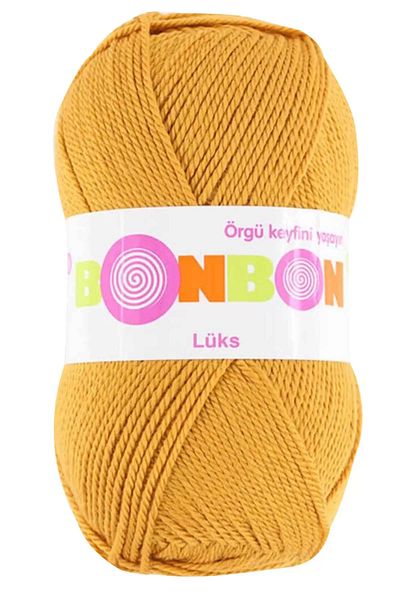 BONBON Μαλλί με κορδόνια πολυτελείας σε χρώμα μουστάρδας - 1 τεμάχιο 98415