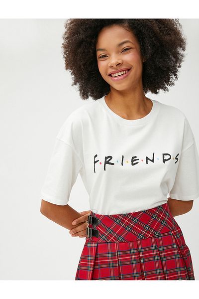 Koton Tricou de damă Ecru 3sal10199ık