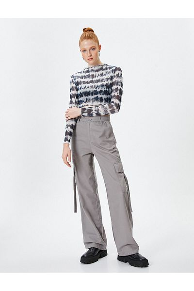 Koton Jogger Cargo Pants Elastic Waist Comfortable Cut Pocket Cotton
