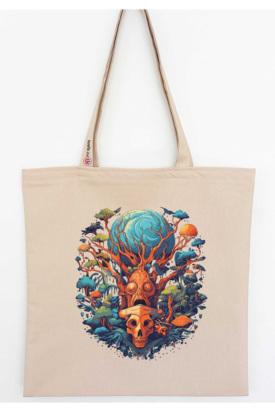 F17 Ajans με τύπωμα Λινό υφασμάτινο τσαντάκι