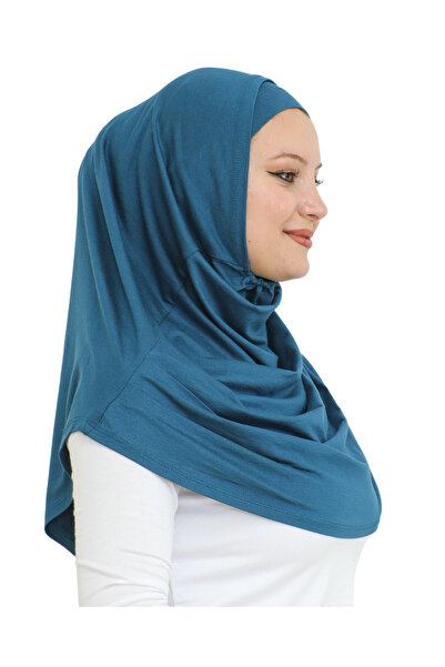 Modish Group Two Piece Ready to Wear Neck Collar Hijab Shawl Ready Scarf Viscose - Turquoise