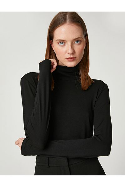 Koton Tricou cu mânecă lungă pe gât