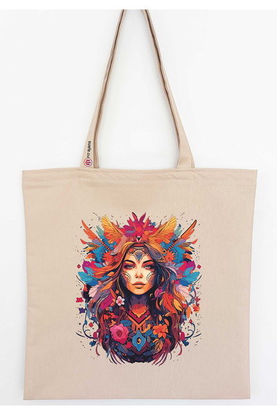 F17 Ajans με τύπωμα Λινό υφασμάτινο τσαντάκι