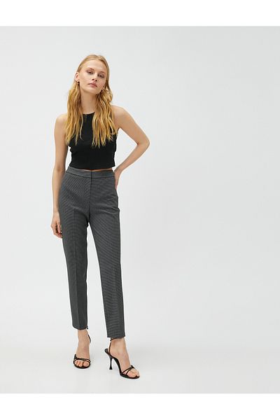 Koton Fabric Trousers Normal Waist