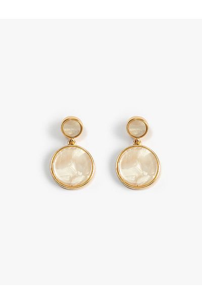 Koton Geometric Shaped Stone Earrings