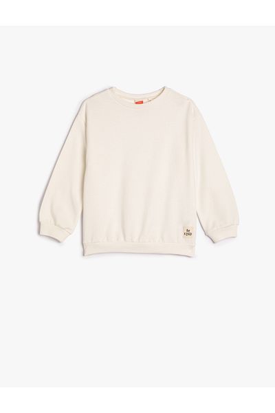 Koton Basic Sweatshirt Long Sleeve Crew Neck Cotton Raised