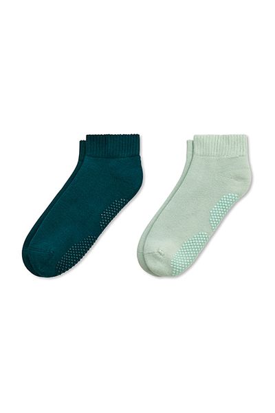 MEM SOCKS Комплект от 2 безшевни кърпи от органичен памук (дебели) за пилатес, йога и танци