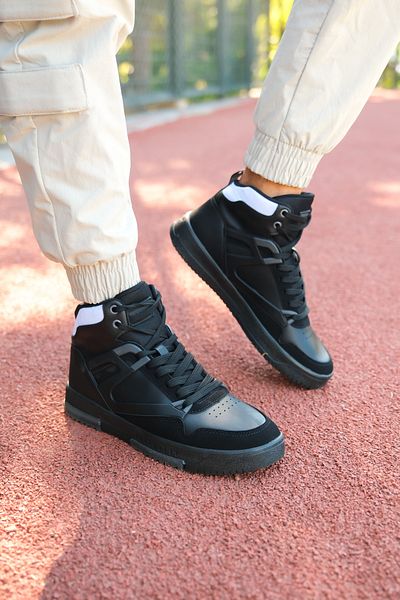 Riccon Ανδρικά Comfort Sneaker Boots 001263 Black Smoked