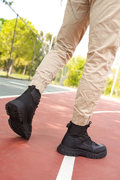 Riccon Μαύρα ανδρικά μποτάκια0012808