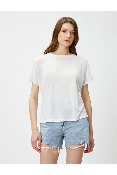 Koton Tricou Relax Fit cu guler rotund