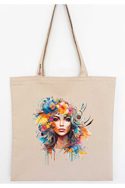 F17 Ajans με τύπωμα Λινό υφασμάτινο τσαντάκι