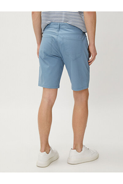 Koton Βαμβακερό σορτς Gabardine - Pale Effect and Button