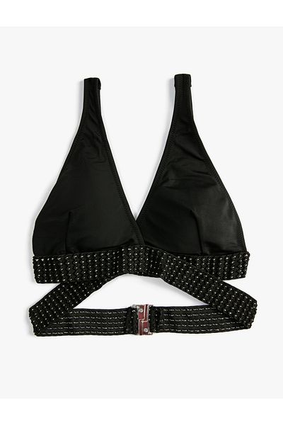 Koton Bralette Μπικίνι Τοπ Κέντημα Τρίγωνο Σταυρό
