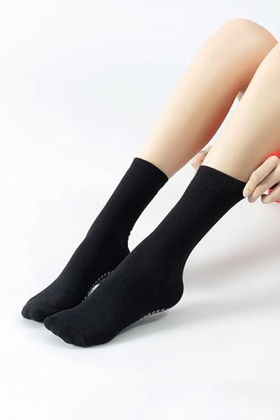 MEM SOCKS Pack of 2 Organic Cotton Seamless Towel (Thick) Socket Pilates Yoga and Dance Socks