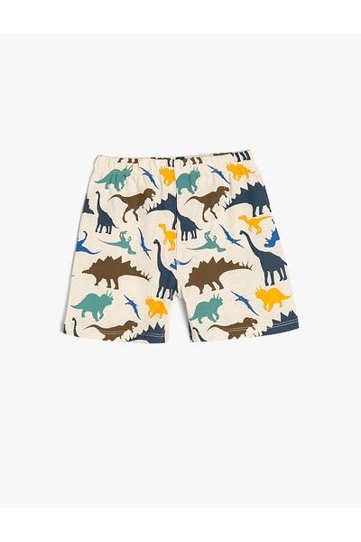 Koton Shorts Dinosaur Printed Elastic Waist