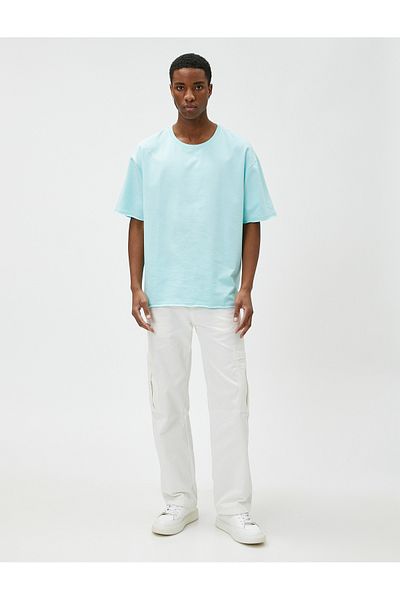 Koton Basic Oversize T-Shirt Πλήρης λαιμόκοψη μισό μανίκι