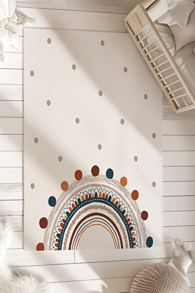 Homiko Gökkuşağı Desenli Çocuk ve Bebek Odası Dekoratif Halı TLH-032