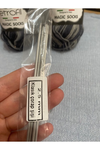 HOBİ Etrofil (çorap ipi )magic socks 2’li -50 gram 210 mt -şiş hediyeli