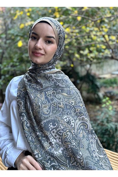 shalby Green Gerbera Patterned Cotton Soft Shawl