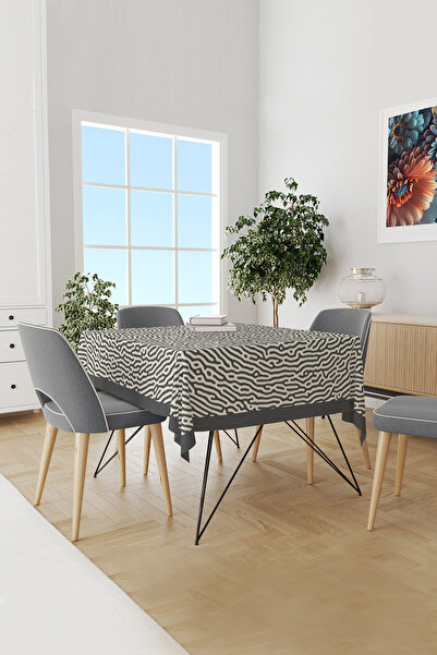 Moud's Alley 2 Patterned Suede Carefree Tablecloth