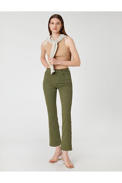 Koton Spanish Crop Leg Bootcut Jean Pants Slim Fit - Kick Flare Jean