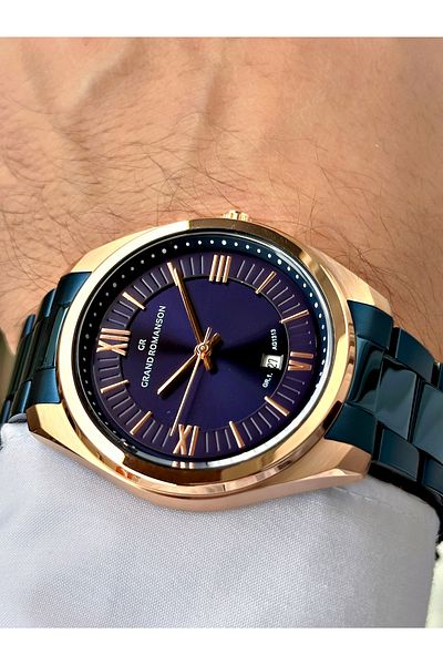 Romanson Special Design 5 Atm Waterproof Steel Cord Steel Case Men's Wristwatch