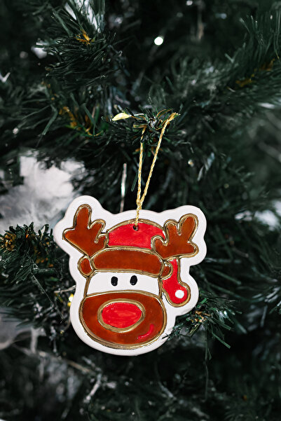 SİNEM YAMAN HOME ORNAMENT DE PĂDUCĂ DE ANUL NOU, FĂCUT DE MÂNĂ, CERAMIC, DE C...