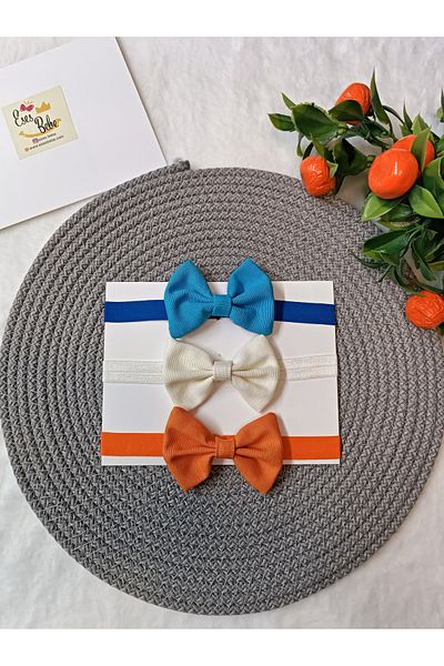 ESES BEBE Set de 3 bandane cu fundă pentru fetiță