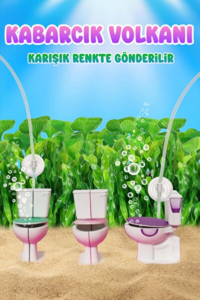 Akvaryum Balık için Kabarcık Volkanı Akvaryum Fanus Habitat Teraryum için Akv...