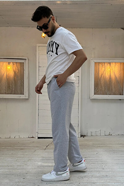 KRAVEN Сірий оверсайз широкий штанини 2 нитки середньої товщини довгі спортивні штани